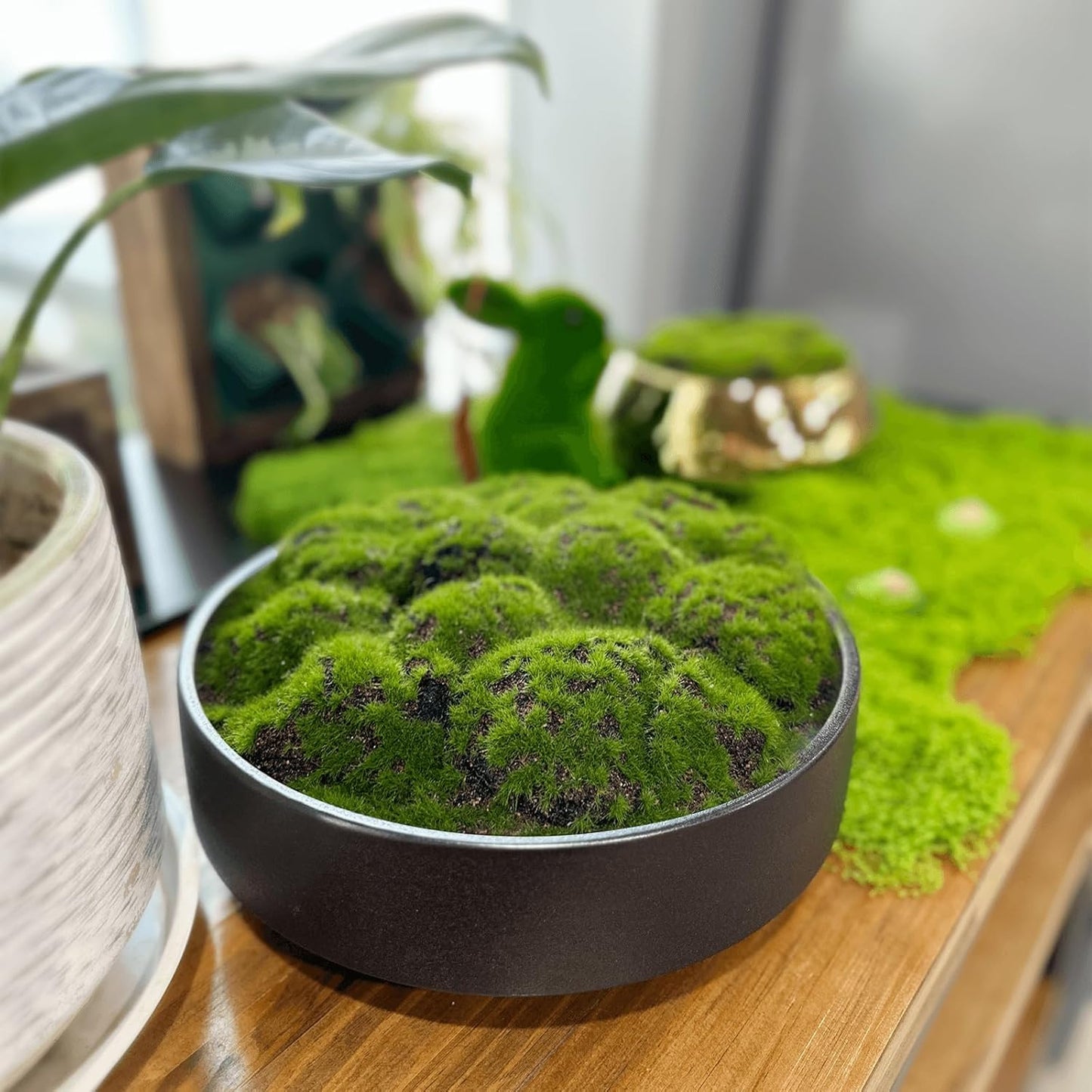 Faux Moss Bowl