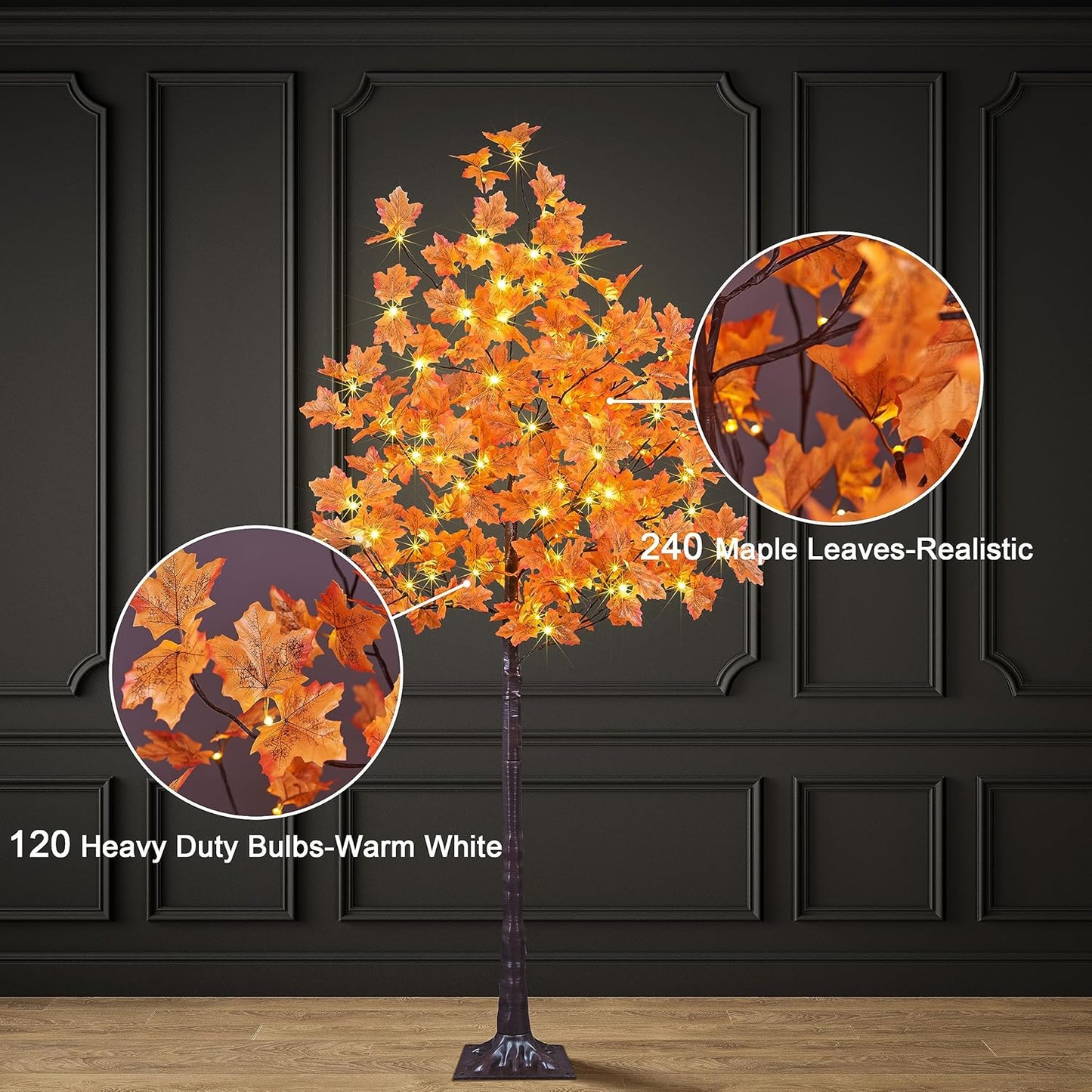 Faux Maple Tree Lighted