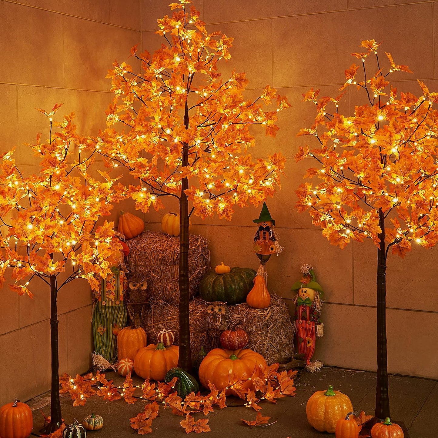 Faux Maple Tree Lighted