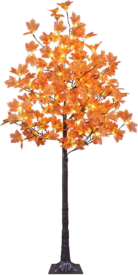 Faux Maple Tree Lighted